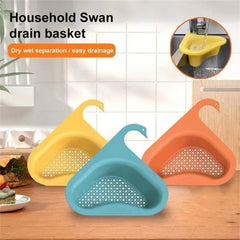 (Last Day Promotion - 49% OFF)Kitchen Sink Drain Basket Swan Drain Rack, Buy 3 Get 3 Free & Free Shipping